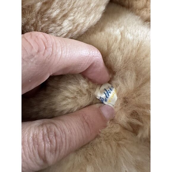 19” Vintage Petkin Jointed Teddy Bear Growler England Leather Nose Blonde Soft‎ - Picture 11 of 13